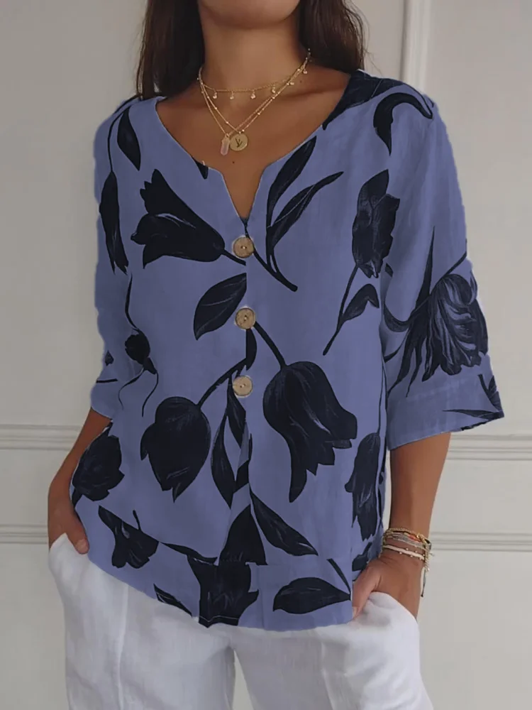 Shara - Modische Bluse mit V-Ausschnitt - Image 2