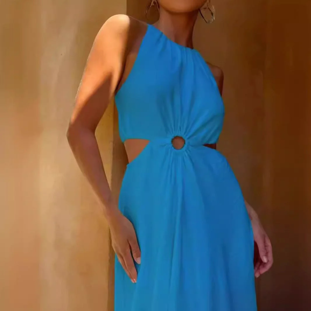 Sharon- Damen trendiges Mini Kleid mit schickem Halterdesign - Image 2