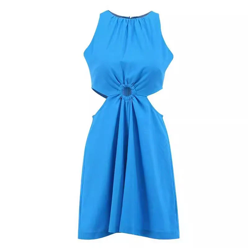 Sharon- Damen trendiges Mini Kleid mit schickem Halterdesign - Image 3