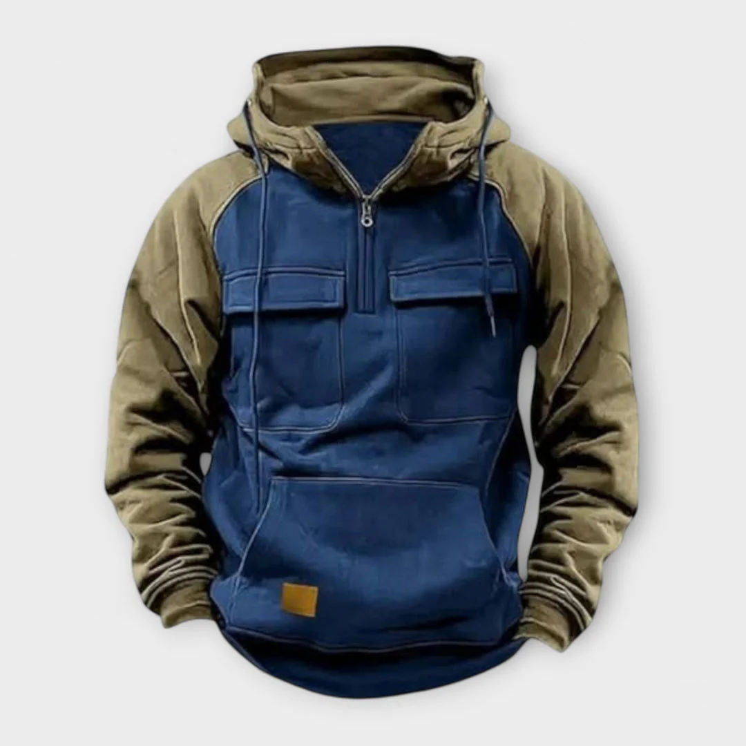 Sheldon – Lässiger Langarm Kapuzenpullover Mit Fronttasche - Image 2