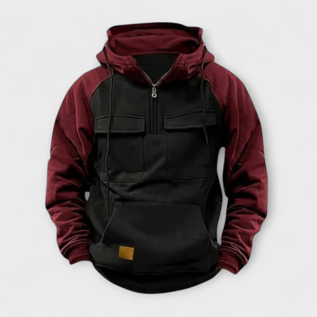 Sheldon – Lässiger Langarm Kapuzenpullover Mit Fronttasche - Image 3