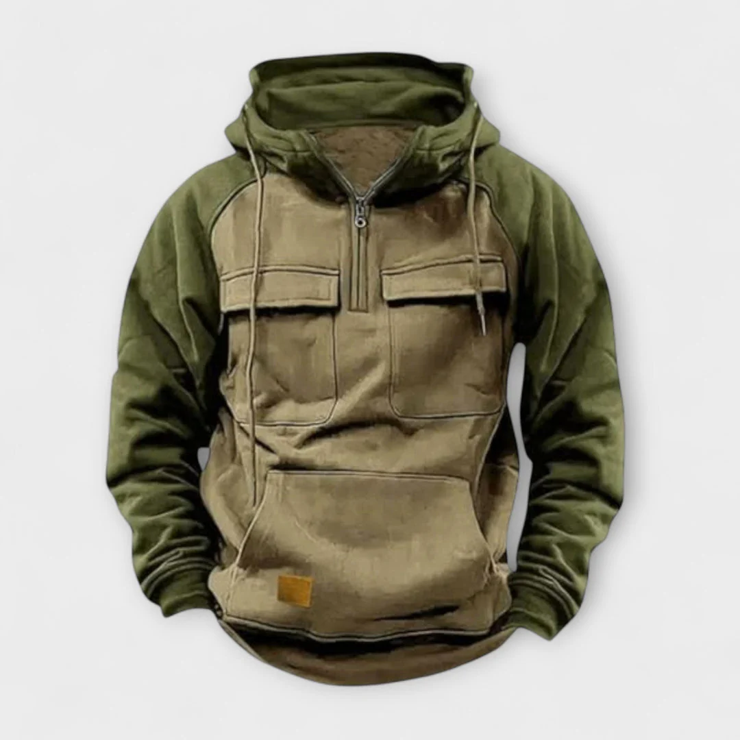 Sheldon – Lässiger Langarm Kapuzenpullover Mit Fronttasche - Image 4