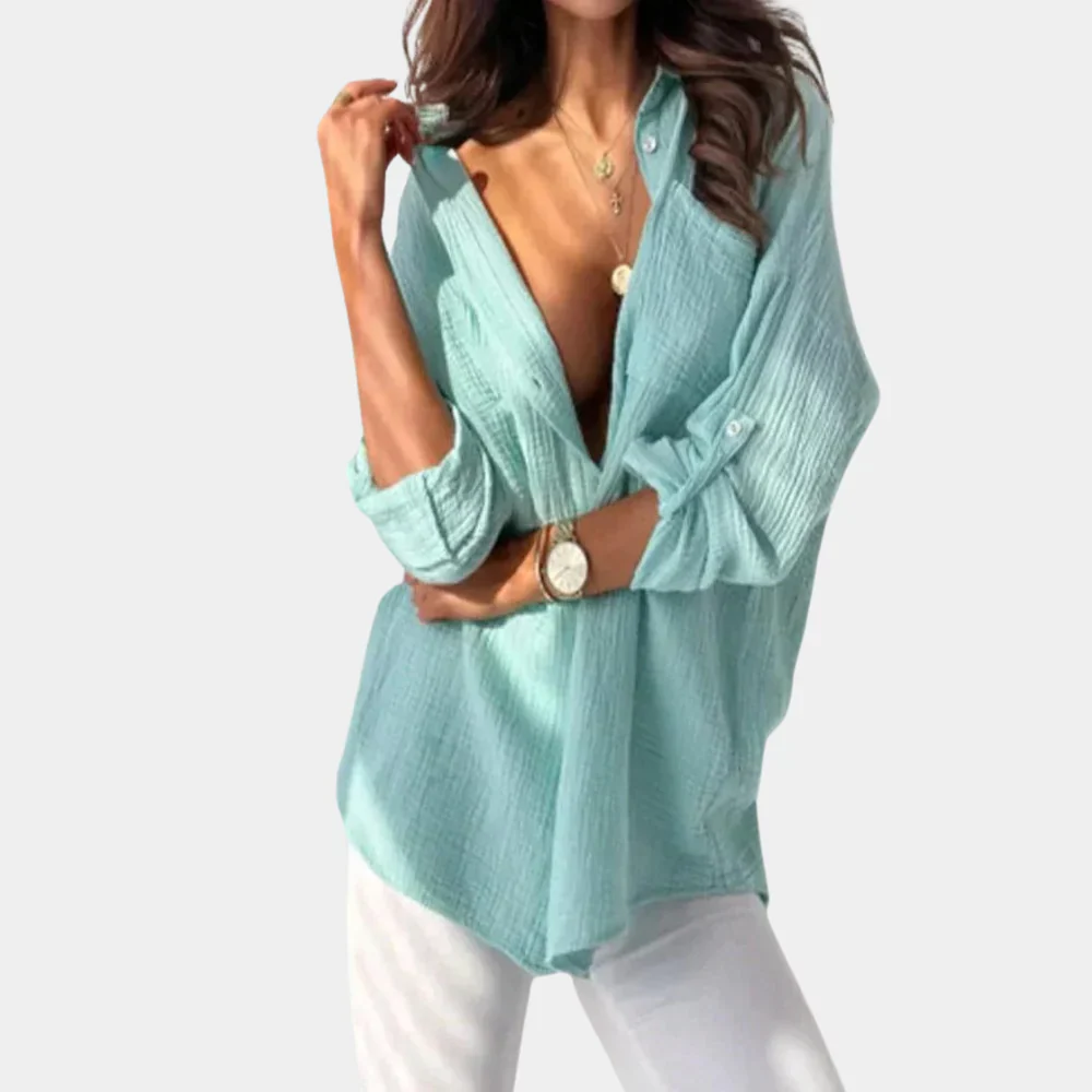 Shenna - Lässige Button Down Bluse mit Reverskragen - Image 2