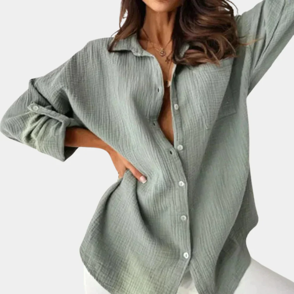 Shenna - Lässige Button Down Bluse mit Reverskragen - Image 3