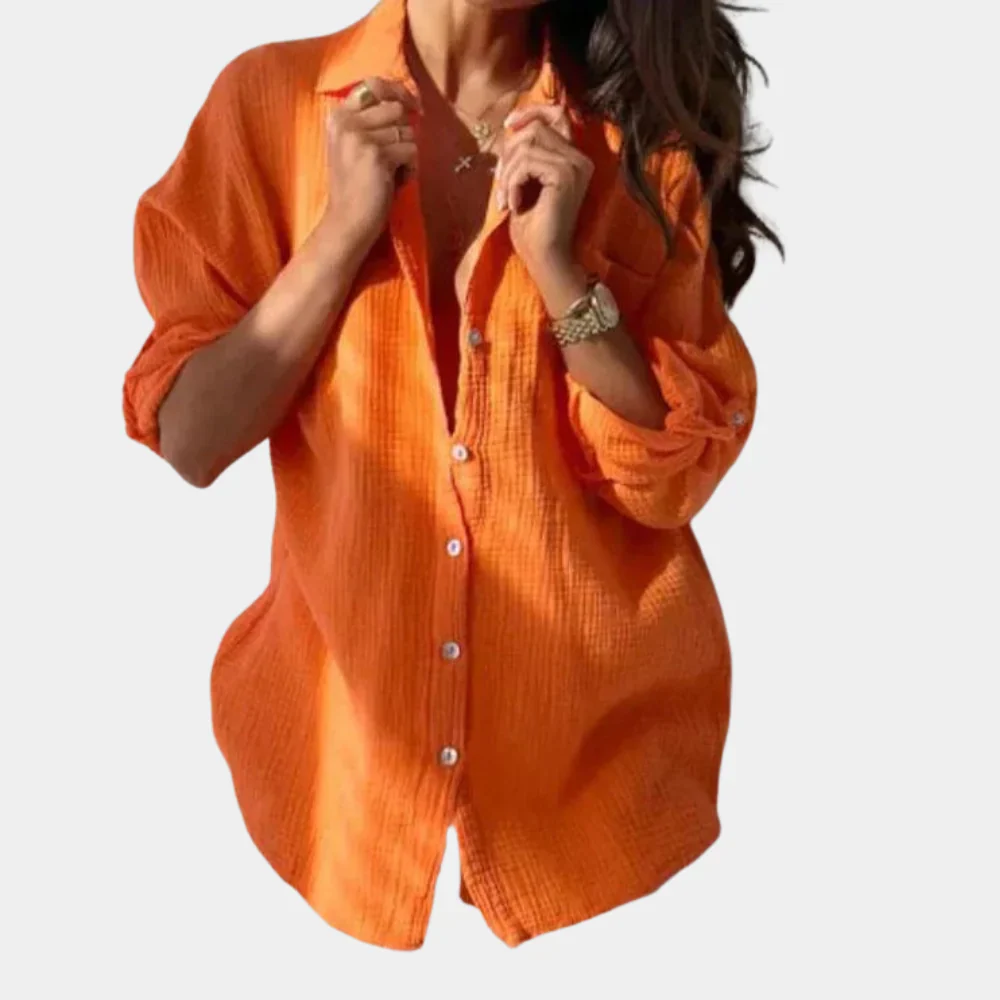 Shenna - Lässige Button Down Bluse mit Reverskragen - Image 4