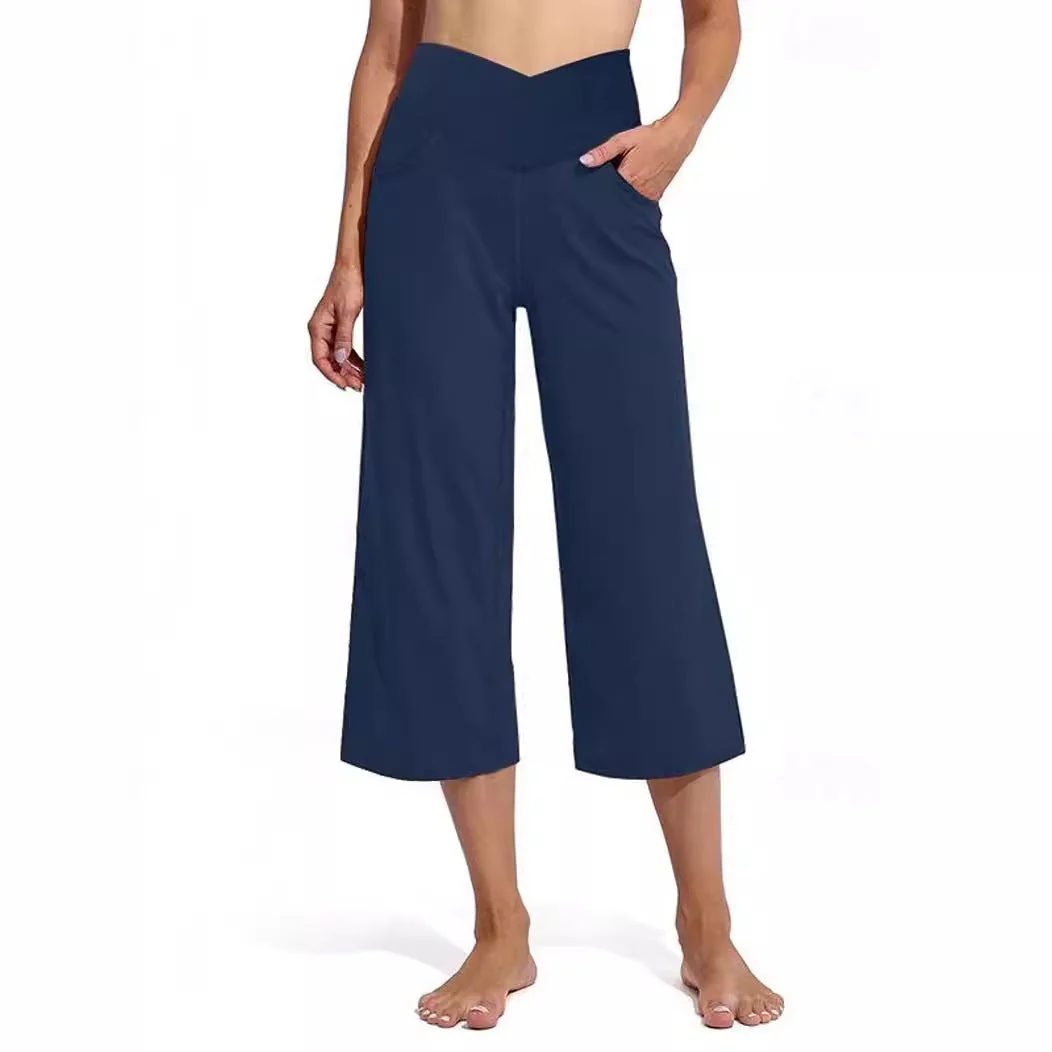 Sibylle- Damen Weite Culotte mit hohem Bund - Image 3