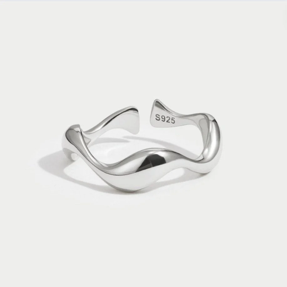 Silberne Wellenring - Image 2