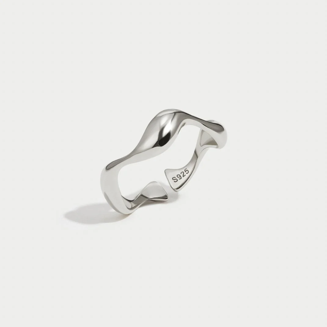 Silberne Wellenring - Image 3