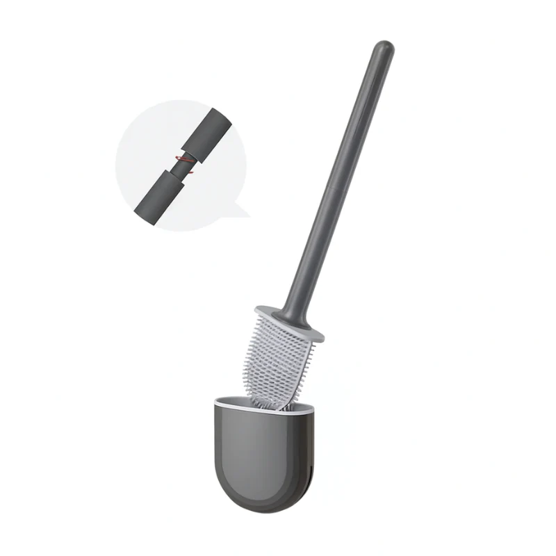 Silikon-Toilettenbürste mit Wandhalterung – Hygienische Toilettenbürste für müheloses Reinigen und schnelles Trocknen - Image 5