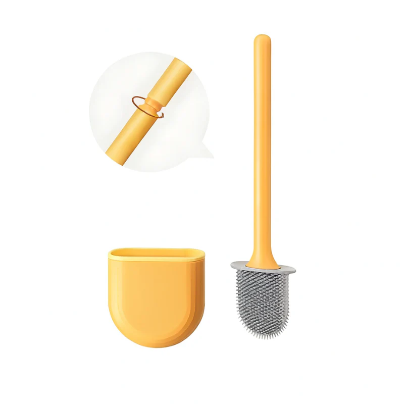Silikon-Toilettenbürste mit Wandhalterung – Hygienische Toilettenbürste für müheloses Reinigen und schnelles Trocknen - Image 6