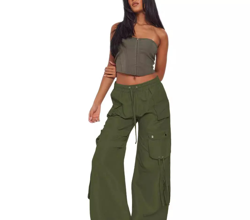 Silvia- Damen Weite Cargo Hosen im sportlichen Stil - Image 2