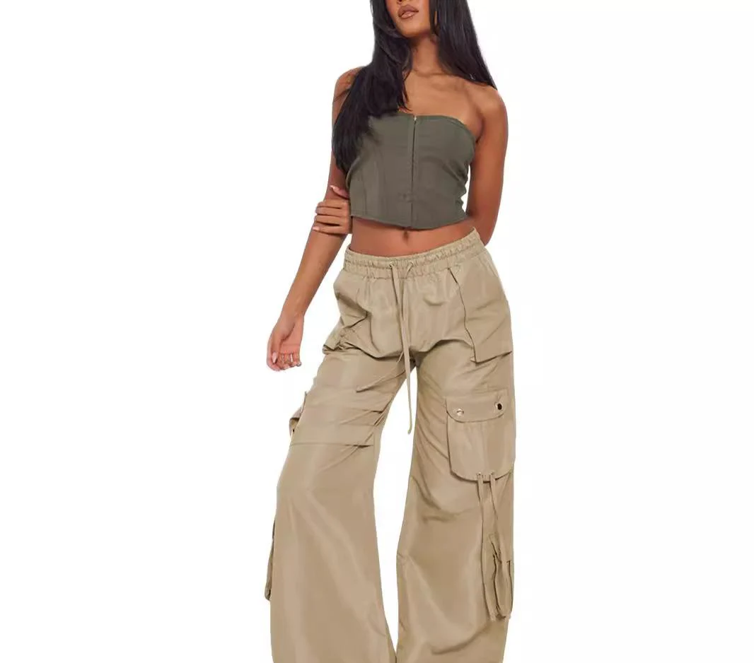 Silvia- Damen Weite Cargo Hosen im sportlichen Stil - Image 3