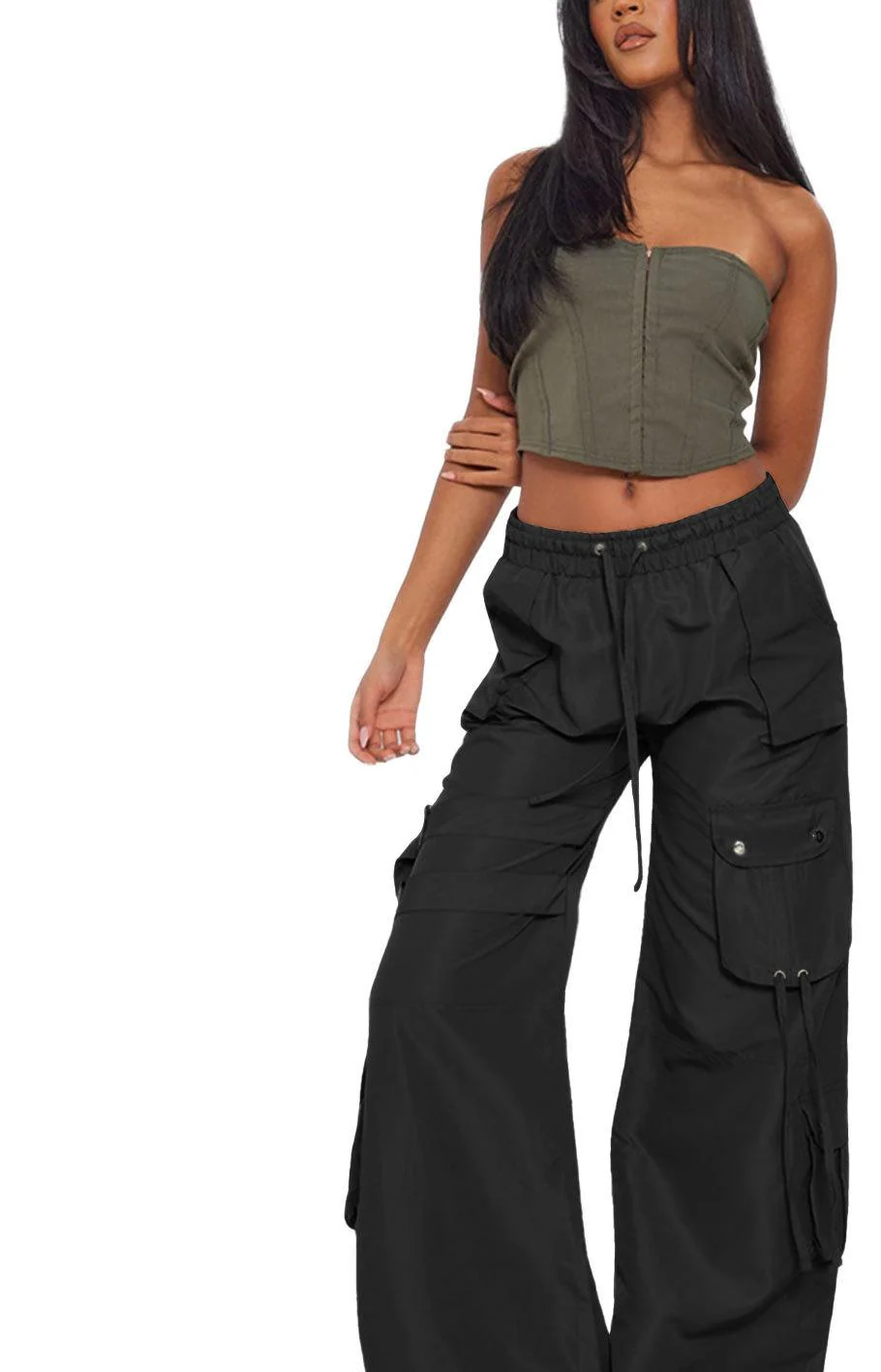 Silvia- Damen Weite Cargo Hosen im sportlichen Stil - Image 5