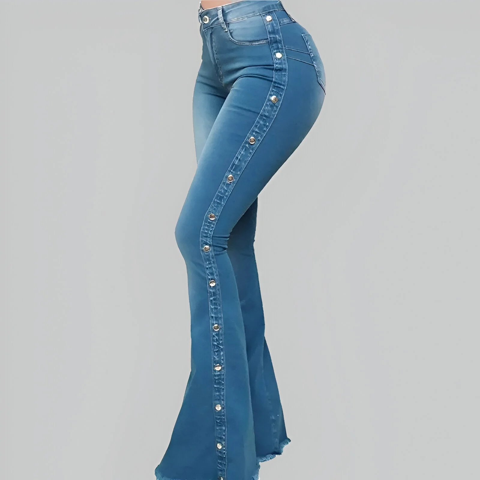 Simona | Vintage-inspirierte High-Waist Flared Jeans - Image 6