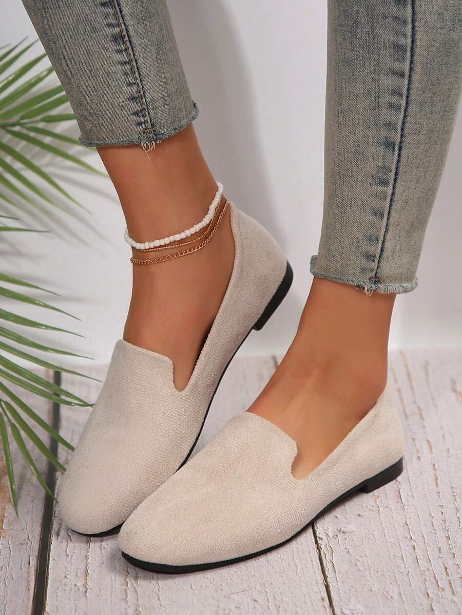 Simone – Damen Loafers Beige Rundzehen Frühling Herbst Schlupf - Image 2