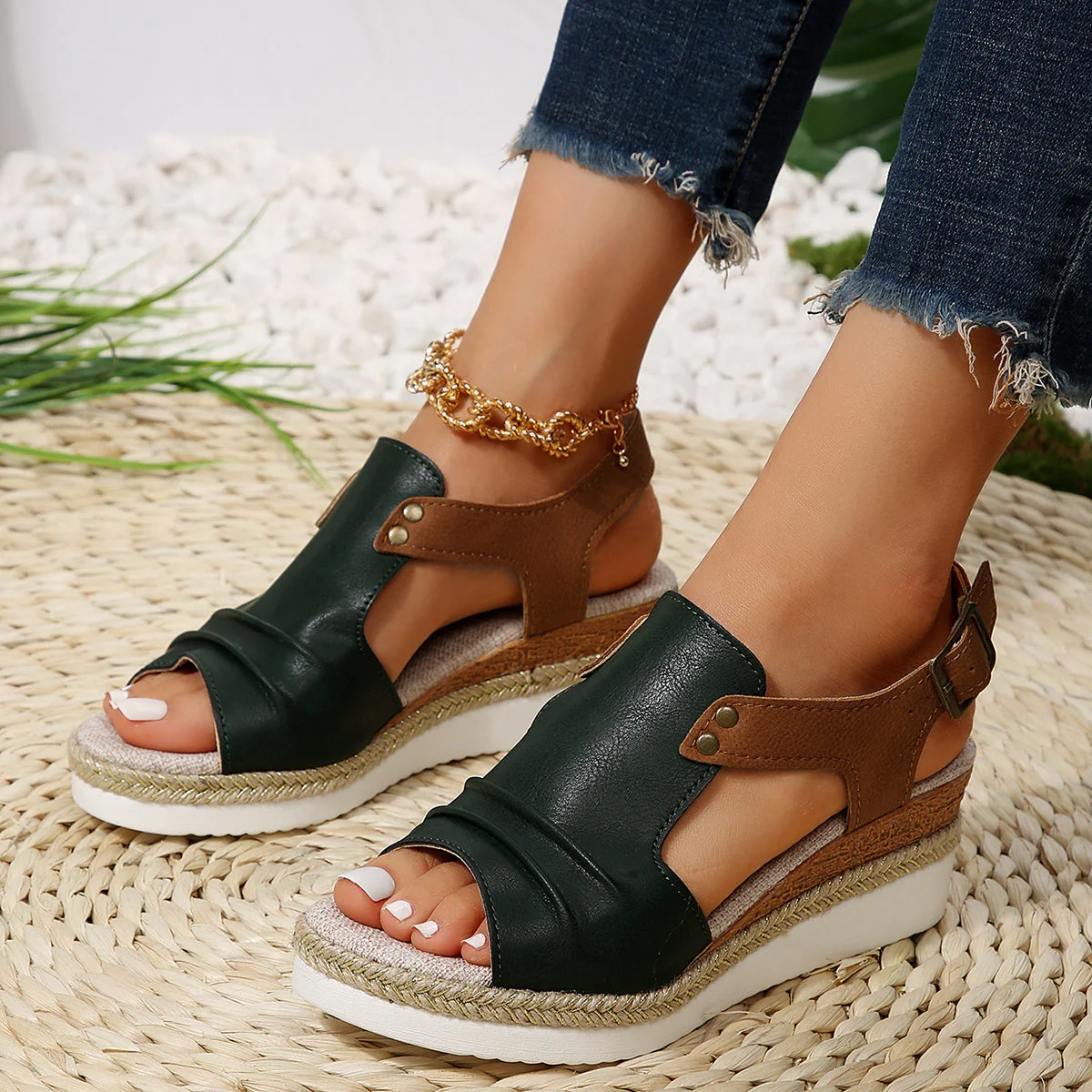 Simone - Komfortable Damen Sandalen mit Keilabsatz - Image 14