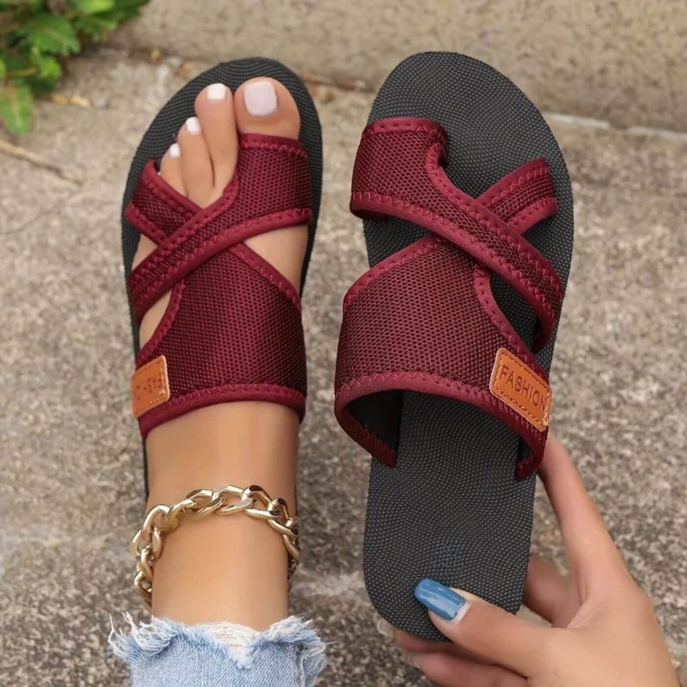 Sina – Zehenriemen Mesh-Sommersandalen - Image 2