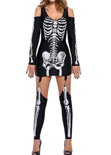 Skelett Druck Halloween Kostum - Image 5
