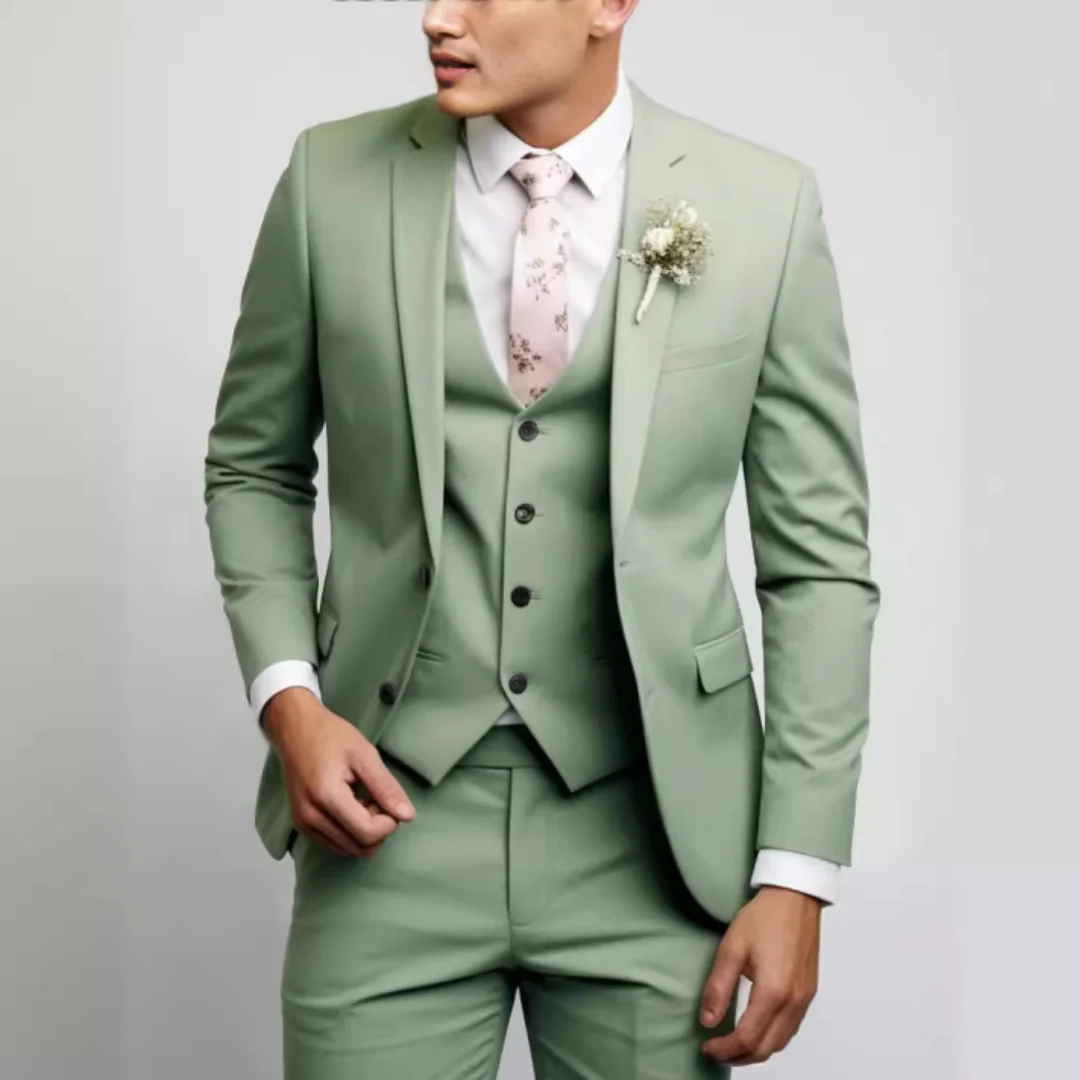 Slim Fit 3-Teiliger Hochzeitsgast Anzug für Herren | Formell - Image 6