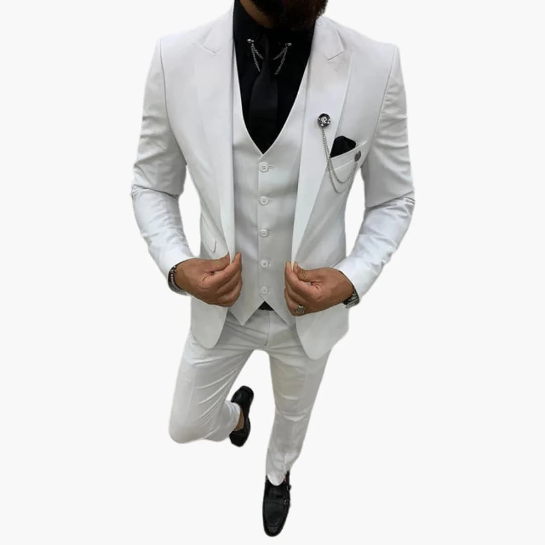 Slim Fit Anzug Set - Herrenanzug 3-teilig für Abendmode - Image 11