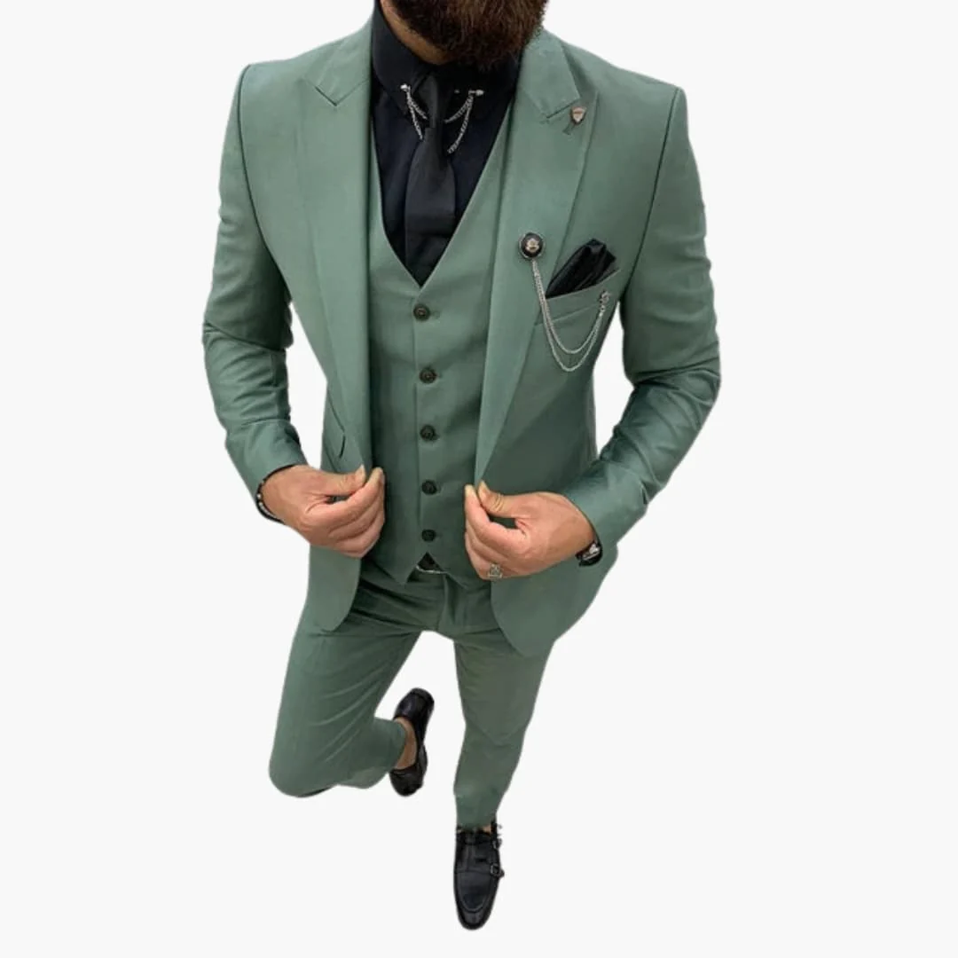Slim Fit Anzug Set - Herrenanzug 3-teilig für Abendmode - Image 12