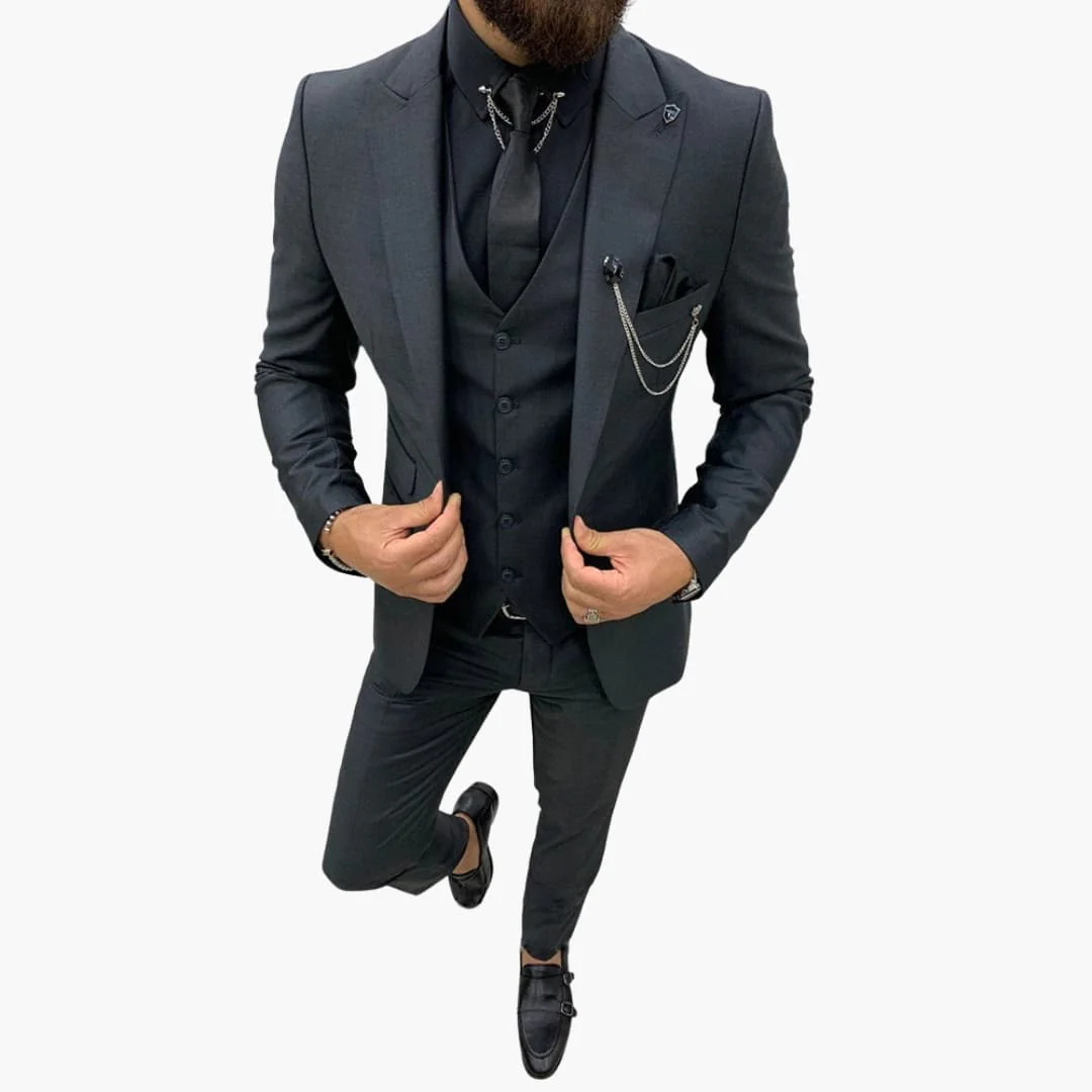 Slim Fit Anzug Set - Herrenanzug 3-teilig für Abendmode - Image 6