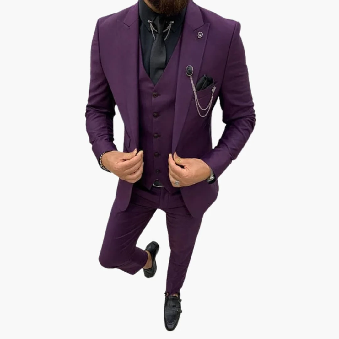 Slim Fit Anzug Set - Herrenanzug 3-teilig für Abendmode - Image 9