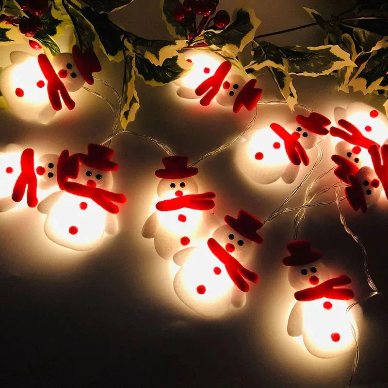 SnowmanGlow | Lichterkette mit Plüschschneemann für Weihnachtsfeiern - Image 2