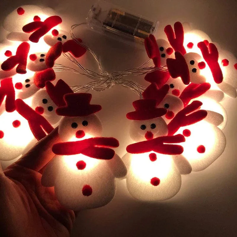 SnowmanGlow | Lichterkette mit Plüschschneemann für Weihnachtsfeiern - Image 4
