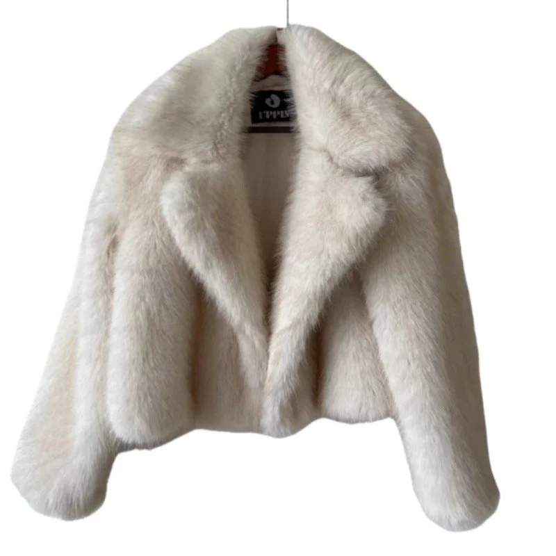Sofía – Luxuriöse Kunstfell Damen Kurzjacke mit Volumenkragen - Image 5