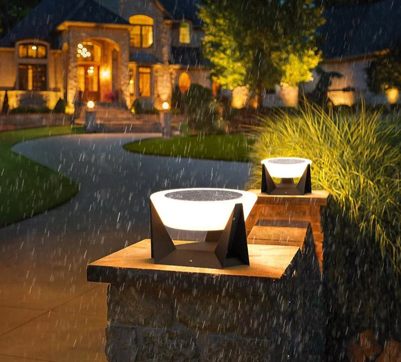 Solarbetriebene LED-Außenlampe mit geometrischem Design - Image 10