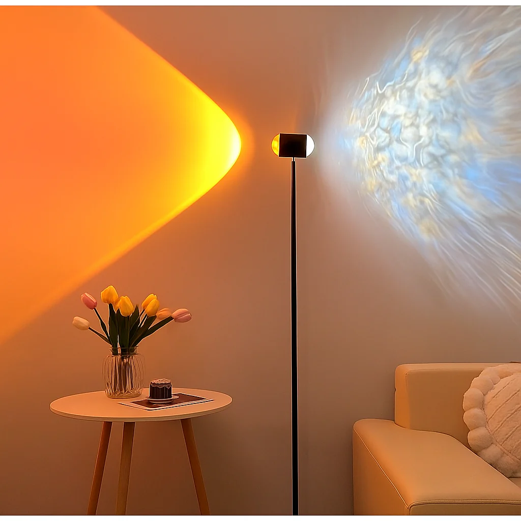 SolAura – USB-Sonnenuntergang-Projektionslampe für warme und stimmungsvolle Beleuchtung - Image 4