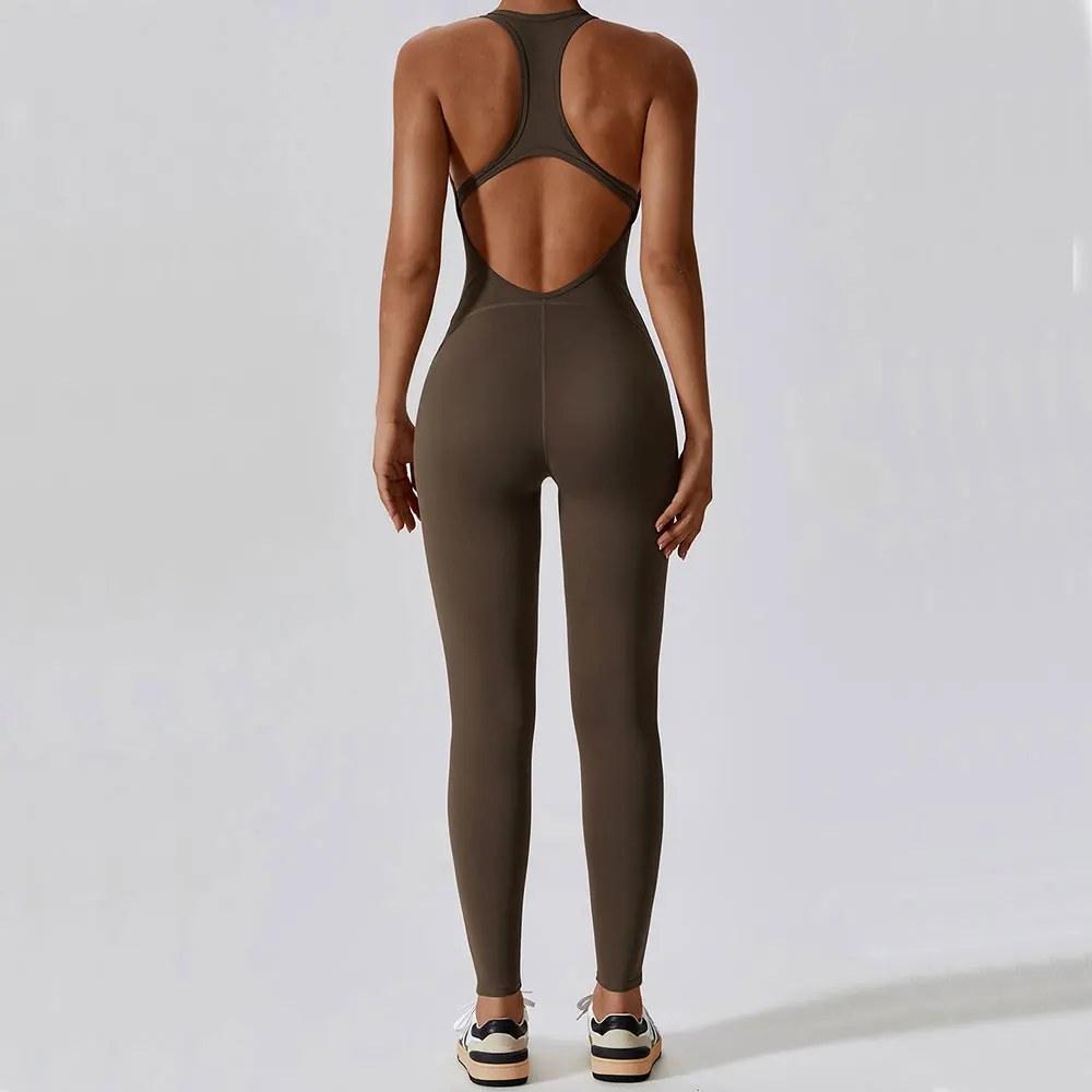 Solider Yoga-Jumpsuit für Damen – Einteilige Activewear für Yoga & Pilates - Image 3