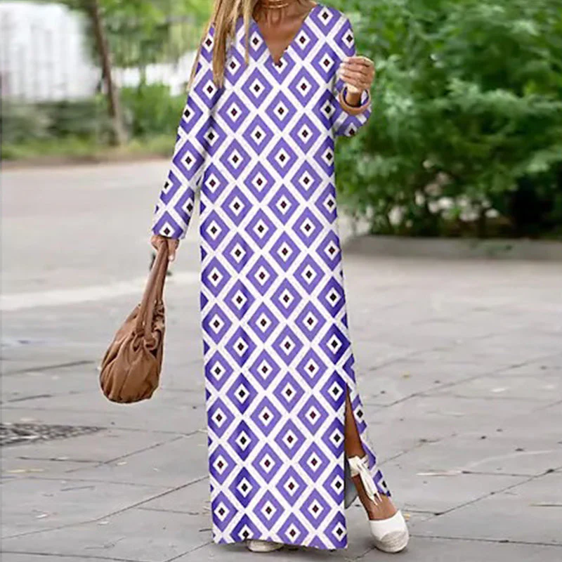 Solveig- Boho Kleid mit Langen Ärmeln und V Ausschnitt - Image 3