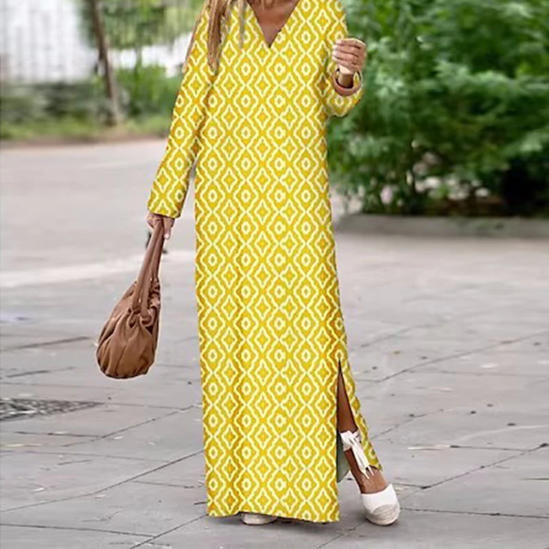 Solveig- Boho Kleid mit Langen Ärmeln und V Ausschnitt - Image 6