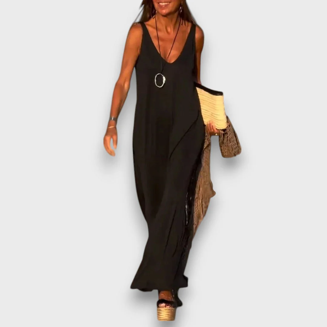 Solvida – Fließendes Sommerkleid mit V-Ausschnitt - Image 6