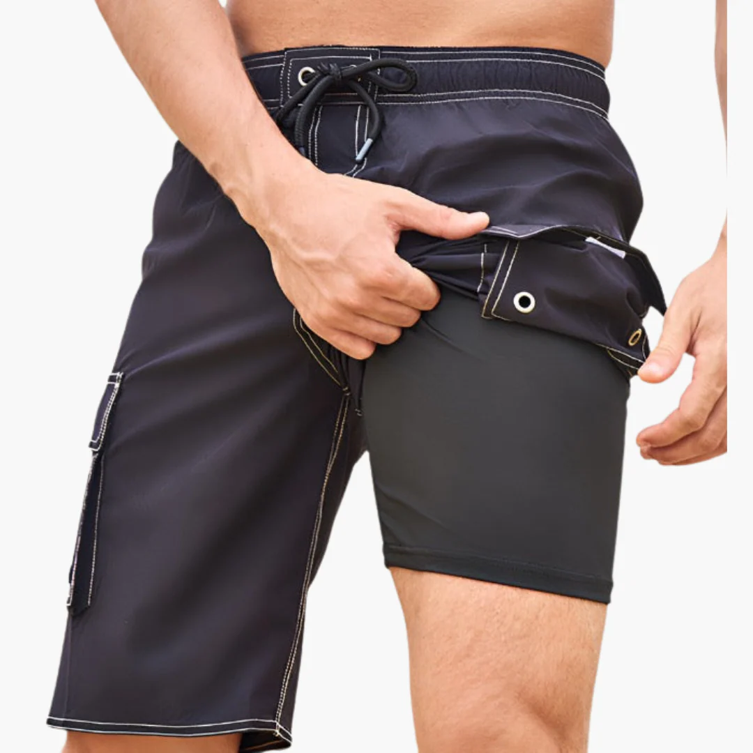 Sommer-Shorts - Herren 2-in-1 Stretchshorts mit Innenslip - Image 6