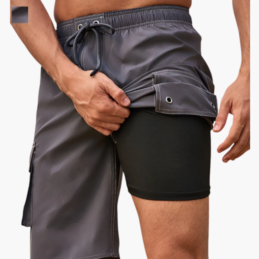 Sommer-Shorts - Herren 2-in-1 Stretchshorts mit Innenslip - Image 7