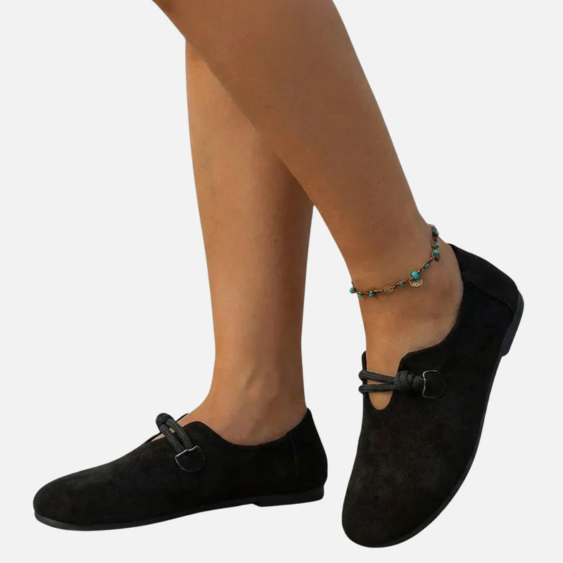 Rosa | Damen Sommer Suede Loafer Seildetail – Wildleder Slipper Sommer Damen - Image 2