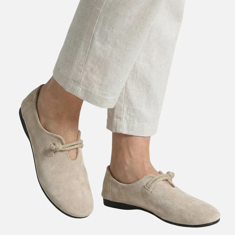 Rosa | Damen Sommer Suede Loafer Seildetail – Wildleder Slipper Sommer Damen - Image 3