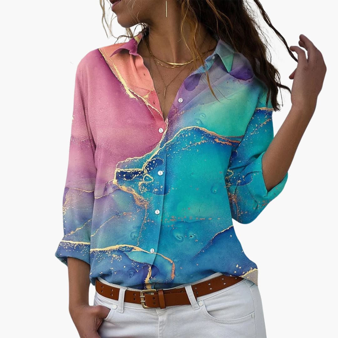 Sommer Top für Damen mit Blumenprint - Lässig & Modern - Image 3