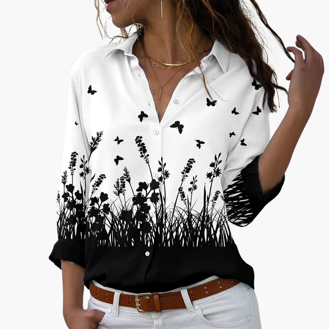 Sommer Top für Damen mit Blumenprint - Lässig & Modern - Image 4