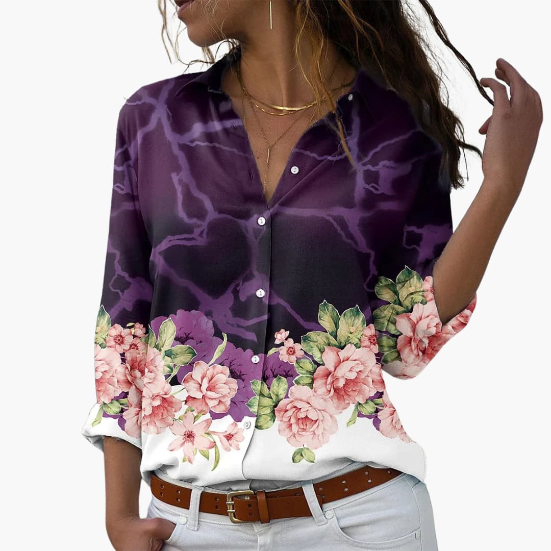 Sommer Top für Damen mit Blumenprint - Lässig & Modern - Image 5
