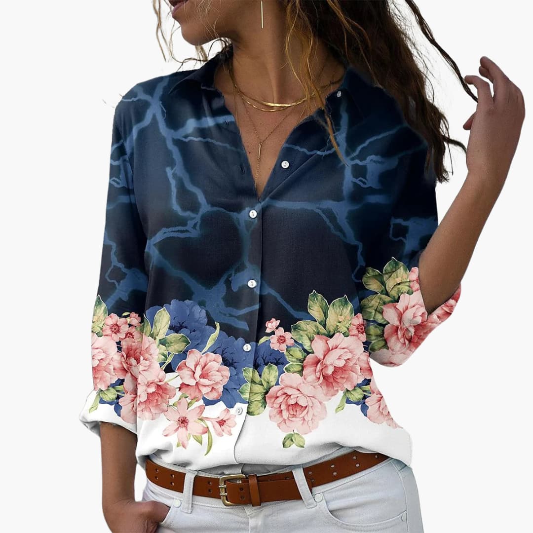 Sommer Top für Damen mit Blumenprint - Lässig & Modern - Image 7