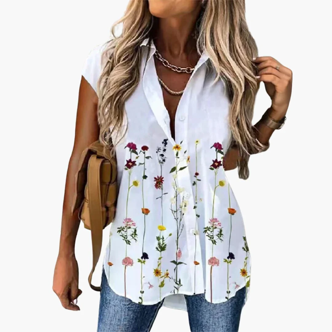 Sommer Top für Damen mit - Schmetterlingsdruck Leicht - Image 5