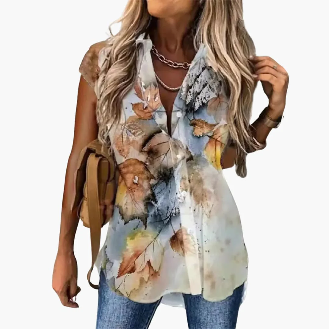 Sommer Top für Damen mit - Schmetterlingsdruck Leicht - Image 7