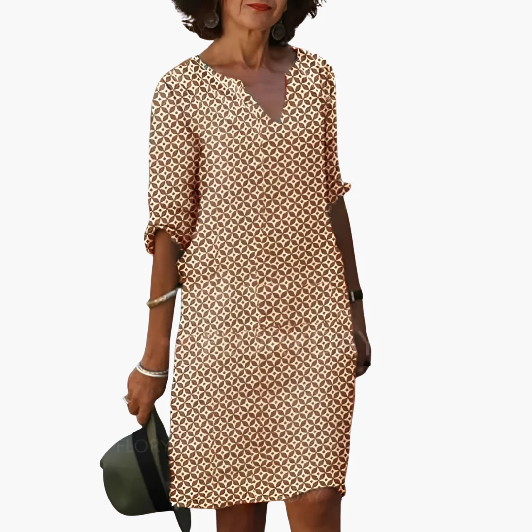 Sommerkleid für Damen - Leicht, mit V-Ausschnitt & Ärmeln - Image 3