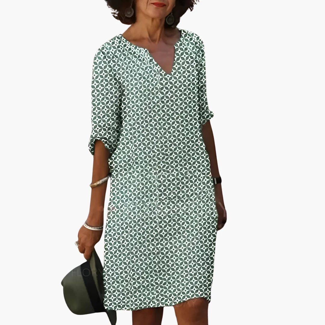 Sommerkleid für Damen - Leicht, mit V-Ausschnitt & Ärmeln - Image 4
