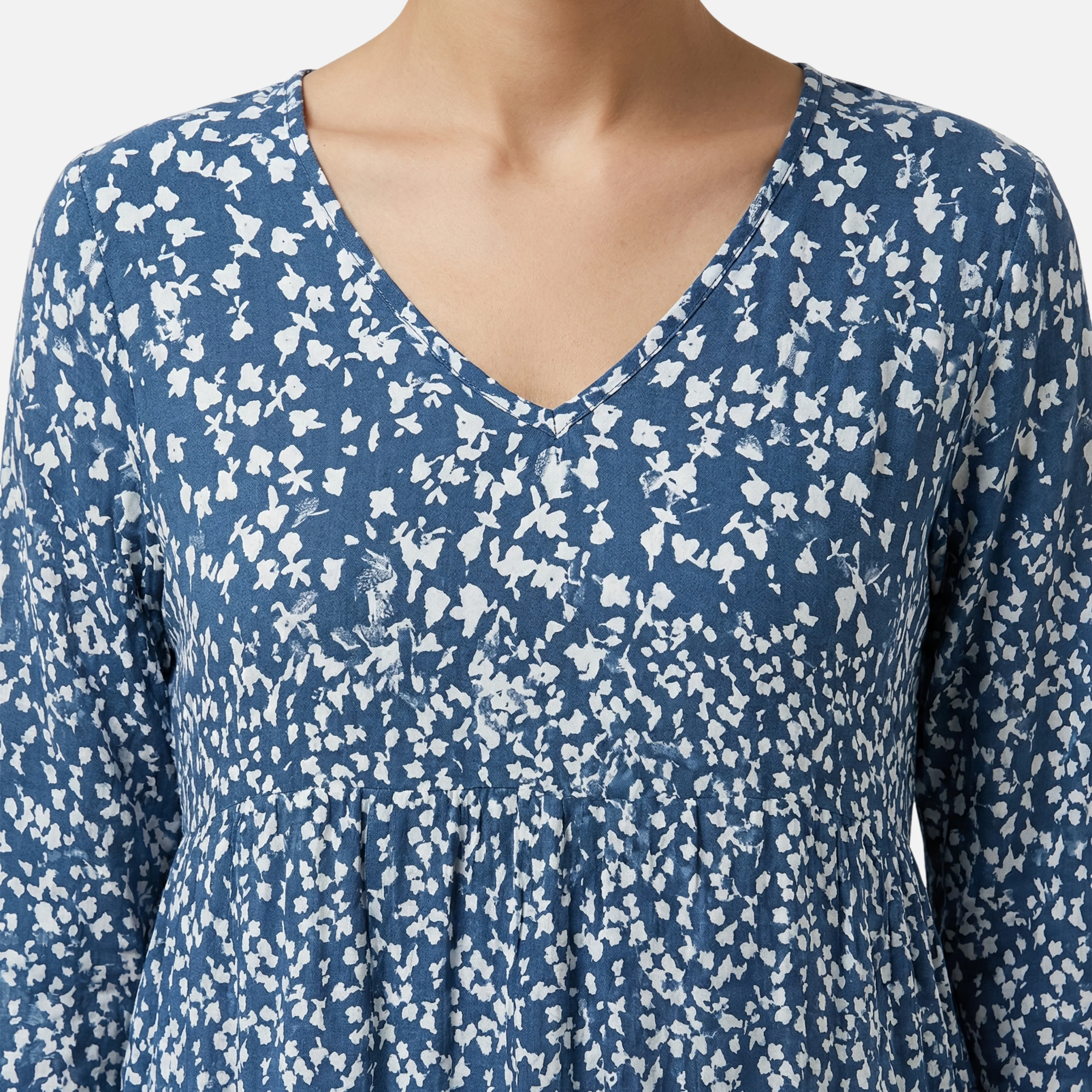 Anika | Damen Sommerliches Midi Kleid Floral V-Ausschnitt – Florales Midi Sommer - Image 5