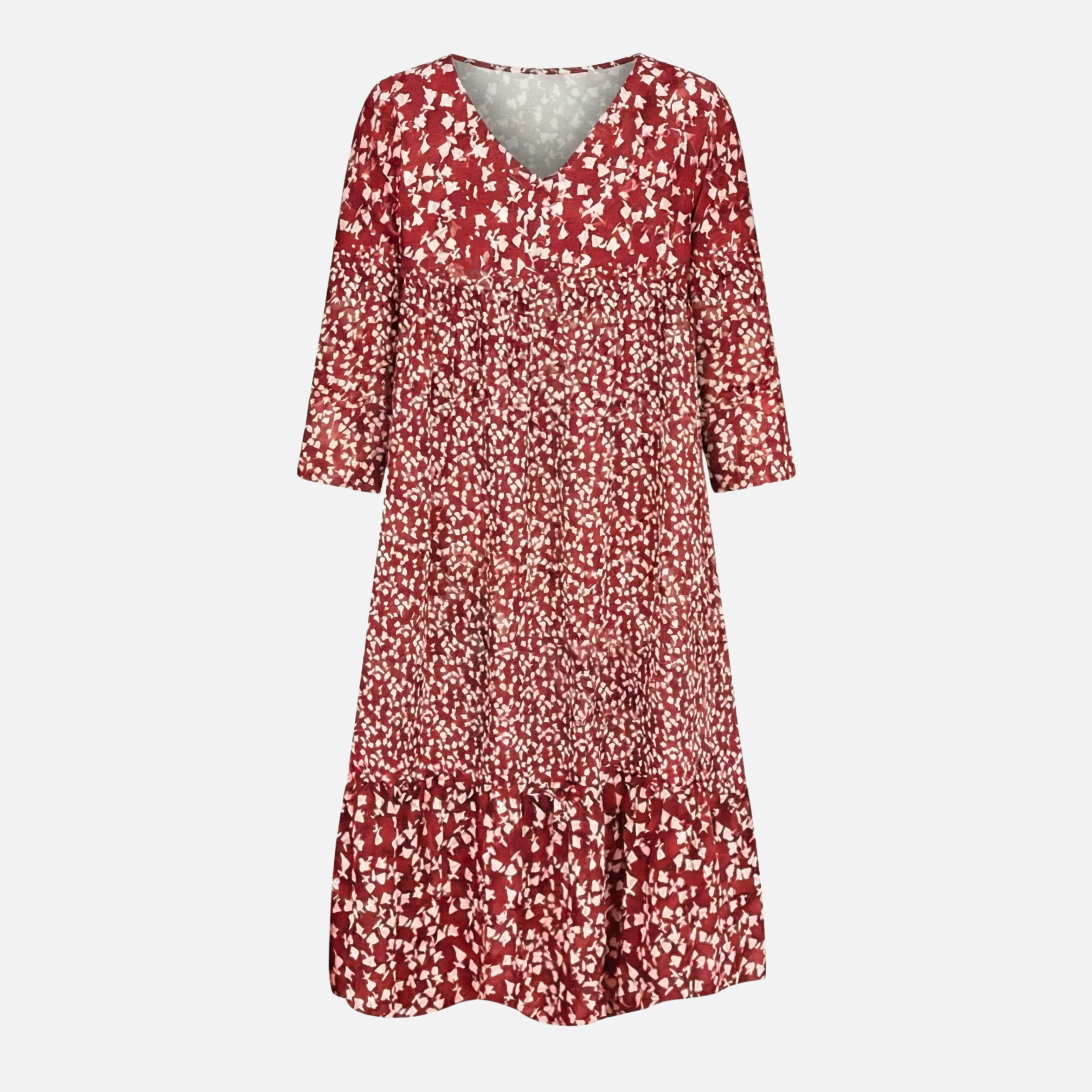 Anika | Damen Sommerliches Midi Kleid Floral V-Ausschnitt – Florales Midi Sommer - Image 8